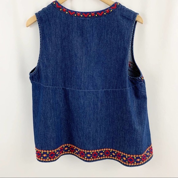 Gap Denim Embroidered Pullover L - Picture 5 of 6